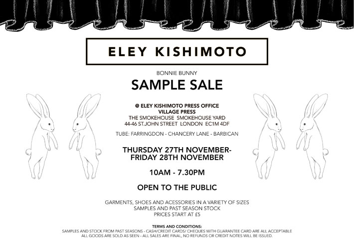 Sample Sale 27th-28th November