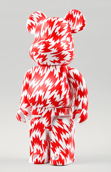 ELEY KISHIMOTO RED×WHITE ベアブリック100% BE@RBRICK メディコムトイ-
