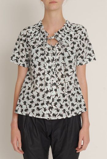 SS13 FIZZY PUSSYS RUCHE COLLAR BLOUSE