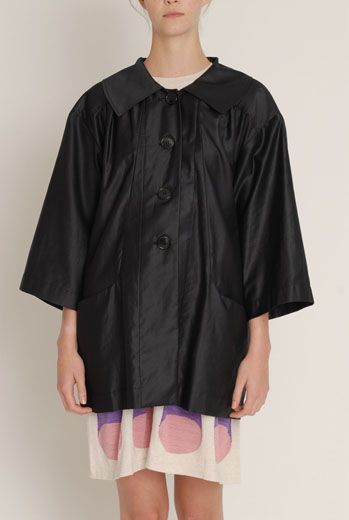 SS13 BLACK PAINTERS COAT