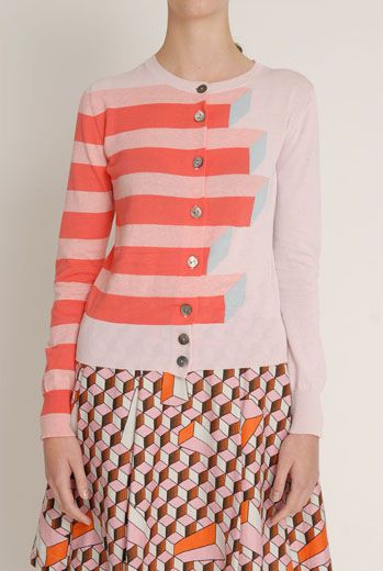SS13 CUBOID STRIPE CARDIGAN