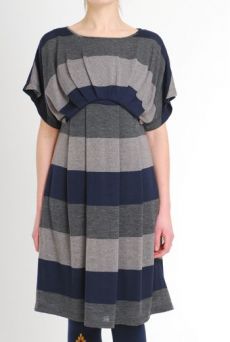 AW10/11 WOOL JERSEY DIVERGENT DRESS - GREY