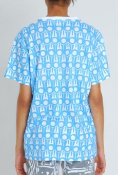 SS11 GRAPHIC-A-RUFFLE UNISEX TEE - BLUE - Other Image