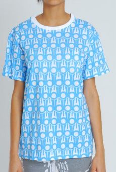 SS11 GRAPHIC-A-RUFFLE UNISEX TEE - BLUE