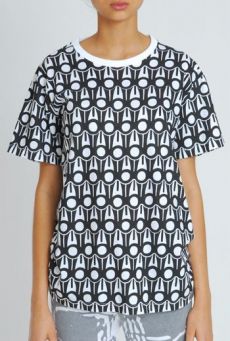SS11 GRAPHIC-A-RUFFLE UNISEX TEE - BLACK