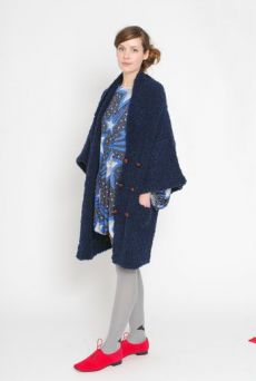 AW1112 BOUCLE KNIT COAT - VARIOUS - Other Image