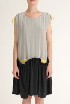 SS12 CREPE DE CHINE NARCISUS DRESS - GREY