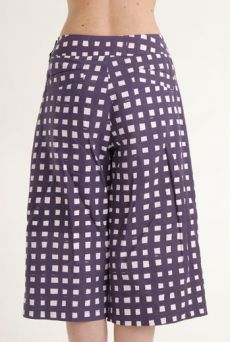 SS12 LAZY GRID PLEAT TROUSER - PURPLE - Other Image