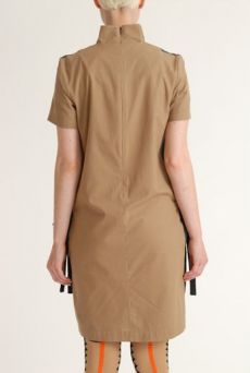 SS12 COTTON SATEEN POPPY DRESS - BROWN - Other Image