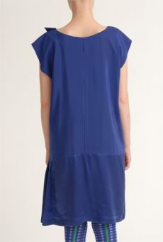SS12 CREPE BACKED SATIN IVY DRESS -PURPLE - Other Image