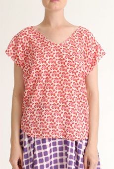 SS12 MINI MEAN ROSES 3 SEAM TOP - PINK
