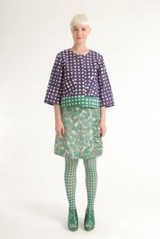 SS12 GINGHAM CHECK TIGHTS - VARIOUS - Other Image