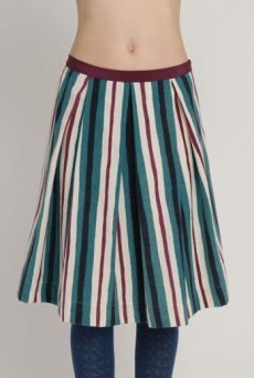 AW1213 WONKY COLLEGE STRIPE PLEAT SKIRT - VARIOUS - Other Image