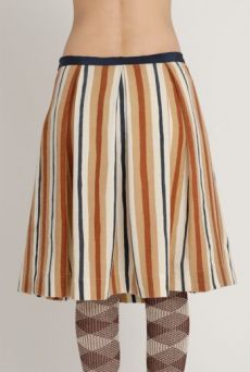 AW1213 WONKY COLLEGE STRIPE PLEAT SKIRT - VARIOUS - Other Image