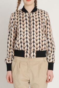 AW1213 KNIT YOU LIKE CRAFTY BOMBER - MINK