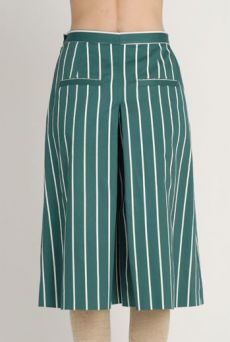 AW1213 BUTCHER’S STRIPE MODESTY CULLOTTES - NAVY - Other Image