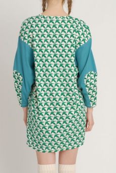 AW1213 THOUSAND PHEASANTS WEEBLE TUNIC - EVER GREEN - Other Image