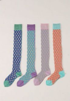 SS13 REGIMENTAL CHECK KNEE SOCKS