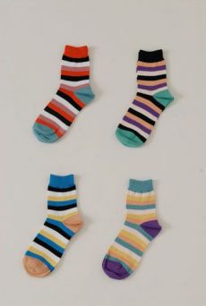 SS13 BOLD STRIPE ANKLE SOCKS