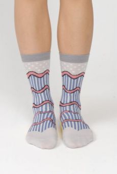 AW15 STRIPED WAVES SHORT SOCKS - Other Image