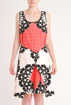 SS10 DOILY APRON DRESS - RED
