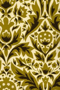 DAMASK WALLPAPER - OLIVE