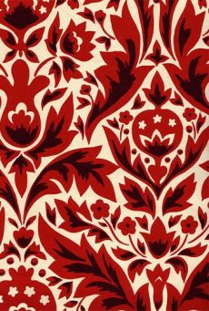 DAMASK WALLPAPER - RED